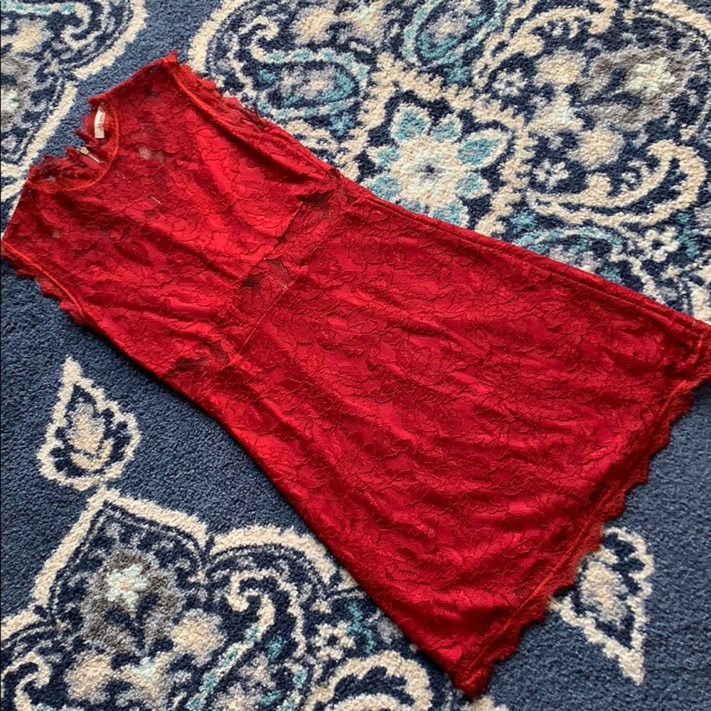 Red Lace Cocktail Dress
